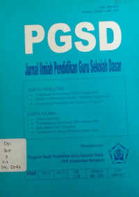 PGSD Jurnal Ilmiah pendidikan guru sekolah dasar