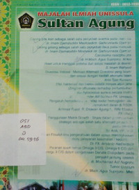 Majalah Ilmiah Unissula Sultan Agung