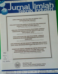 Jurnal Ilmiah Teknik Industri