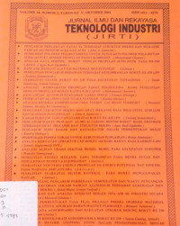 Jurnal ilmu Dan Rekayasa Tekonologi Industri