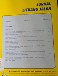 jurnal litbang jalan