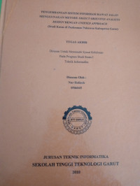 Pengembangan Sistem Informasi Rawat Jalan Menggunakan Metode Object Oriented Analisys Desain Dengan Unified Approach (studi kasus di puskesmas pakuwon kabupaten Garut)