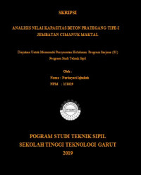 Analisis Nilai Kapasitas Beton Prategang Tipe-I Jembatan Cimanuk Maktal