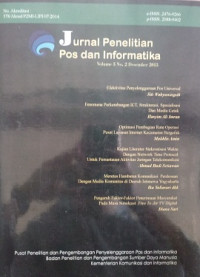 Jurnal penelitian pos dan informatika