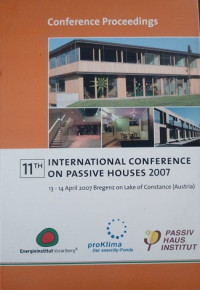 Conference Proceedings 11Th International Conference On Passive Houses 2007