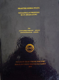 Penjadwalan Produksi Di Cv.Sinar Agung