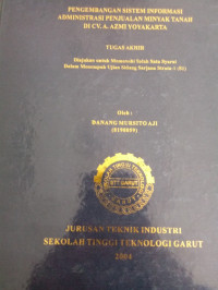 Pengembangan Sistem Informasi Administrasi Penjualan Minyak Tanah Di CV.A.AZMI YOYAKARTA