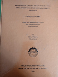 Perancangan Aplikasi Penjualan Pada Toko Rumah Kulit Garut Menggunakan Object Oriented