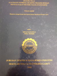 Analisa Nilai Alat Bantu Pembuka Bearing (Traker) Dengan Menggunakan Metode Value Engineering