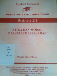 Etika Dan Moral Dalam Pembelajaran