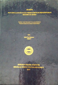 Pengendalian Kualitas Produk Dengan Menggunakan Metode Six Sigma