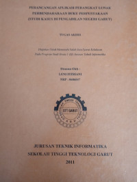 Perancangan Aplikasi Perangkat Lunak Pembendaharaan Buku Perpustakaan (Studi Kasus Di Pengadilan Negri Garut)