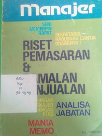 Manajer: Riset Pemasaran & Ramalan Penjualan