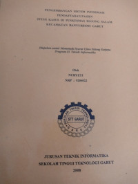 Pengembangan Sistem Informasi Pendaftaran Pasien (Study Kasus Di Puskesmas Bojong Salam Kecamatan Banyuresmi Garut) .