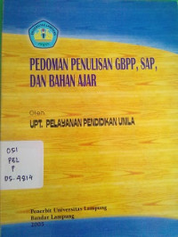 Pedoman Penulisan GBPP , SAP , Dan Bahan Ajar