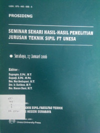 Seminar Sehari Hasil-Hasil Penelitian Jurusan Teknik Sipil Ft Unesa