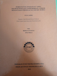 Pembangunan Aplikasi Juz 'Amma Dan Hukum Bacaan Tajwid Berbasis Andrid  Menggunahan Dhonegap Dan Jquery Mobile