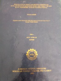 Perancangan Simulasi Sistem Persediaan Jumlah Pesanan (Q) Bahan Baku ABS Toray 100 MPF Di PT.Indomobil Suzuki Internasional.