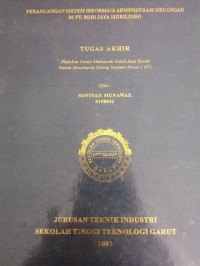 Perancangan Sistem  Informasi Administrasi Keuangan Di PT.Budi Jaya Mobilindo.