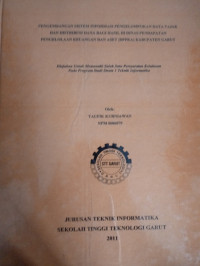 Pengembangan Sistem Informasi Pengelompokan Data Pajak Dan Distribusi Dana Bagi Hasil Di Dinas Pendaftaran Pengelolaan Dan Aset ( DPPKA ) Kabupaten Garut