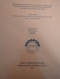 Perancangan Sistem Informasi Pengadaan barang Milik Daerah Di Dinas Pendapatan Pengelolaan Keuangan Dan Aset Daerah Kabupaten Garut