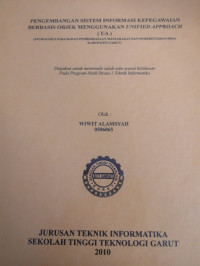 Pengembangan Sistem Informasi Kepegawaian Berbasis Objek Menggunakan Unified Approach (UA ) (Studi kasus pada badan pemberdayaan masyarakat dan pemerintahan desa kabupaten garut )