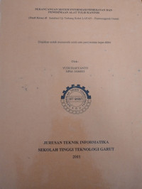 Perancangan Sistem Informasi pemesanan Dan Penerimaan Alat Tulis Kantor ( Studi Kasus Di Instalasi Uji Terbang Roket LAPAN _Pamengpeuk )