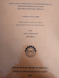 Perancangan Perangkat Lunak Pendistribusian Liquified Petroleum Gas (LPG) Di Pt. Denas Shantika Perkasa